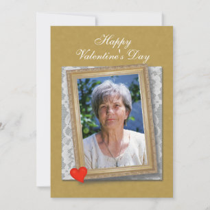 Valentinsgruß für Mama gerahmtes Foto, Spitze und Karte