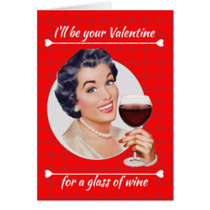 Valentinsgruß für Wein