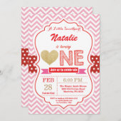 Valentinsgruß-Geburtstag unser kleiner Schatz Einladung (Vorne/Hinten)