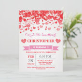 Valentinsgruß-Geburtstag unser kleiner Schatz Einladung (Stehend Vorderseite)