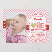 Valentinsgruß-Geburtstag unser kleiner Schatz Einladung (Vorne/Hinten)