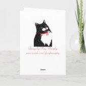 Valentinsgruß-Geburtstagskatze Feiertagskarte (Rückseite)