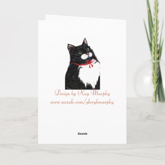 Valentinsgruß-Geburtstagskatze Feiertagskarte (Rückseite)