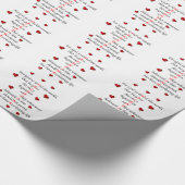 Valentinsgruß-glattes Packpapier, 2' x 6' Rolle Geschenkpapier (Ecke)