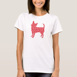 Valentinsgruß-Herz-Chihuahua T-Shirt