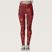 Valentinsgruß-Herz-Doodle-Leggings Leggings (Vorderseite)