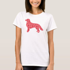Valentinsgruß-Herz-golden retriever T-Shirt