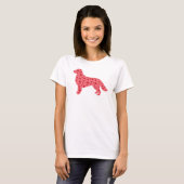 Valentinsgruß-Herz-golden retriever T-Shirt (Vorne ganz)