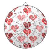 Valentinsgruß-Herz-Muster Dartscheibe (vorne)