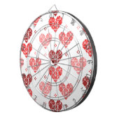 Valentinsgruß-Herz-Muster Dartscheibe (Vorderseite rechts)