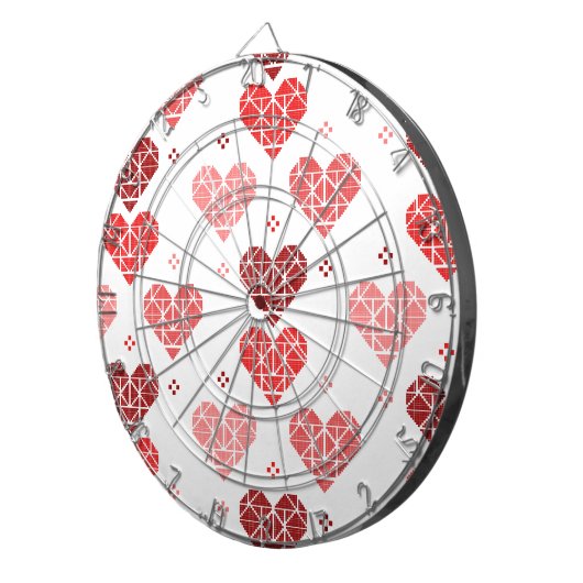 Valentinsgruß-Herz-Muster Dartscheibe (Vorderseite rechts)