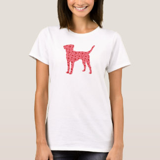 Valentinsgruß-Herzen Labrador retriever T-Shirt