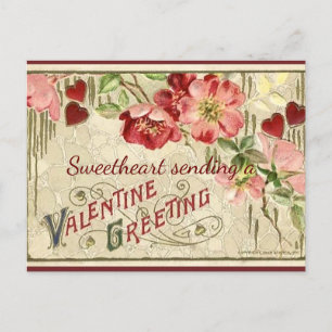 Valentinsgruß im Vintage-Stil Feiertagspostkarte