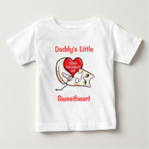 Valentinsgruß-Katzen-Baby Baby T-shirt