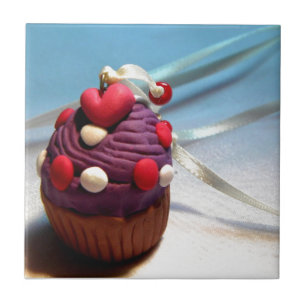 Valentinsgruß-kleiner Kuchen Fliese