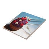Valentinsgruß-kleiner Kuchen Fliese (Seite)