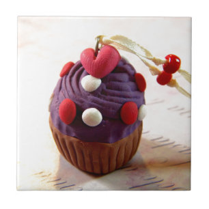 Valentinsgruß-kleiner Kuchen Fliese