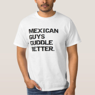 Valentinsgruß: mexikanische Typen streicheln T-Shirt
