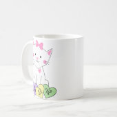 Valentinsgruß-Miezekatze Kaffeetasse (Vorderseite Links)