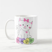 Valentinsgruß-Miezekatze Kaffeetasse (Links)