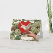 Valentinsgruß-Mitteilung mit Taube Feiertagskarte (Rückseite)