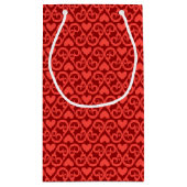 Valentinsgruß-Muster 2 Kleine Geschenktüte (Rückseite)