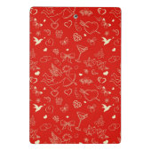 Valentinsgruß-Muster 2 Mini Klemmbrett (Rückseite)