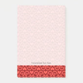 Valentinsgruß-Muster 2 Post-it Klebezettel (Vorderseite)