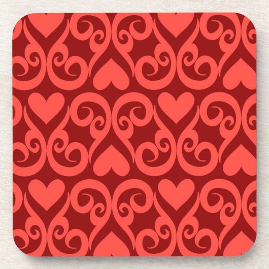 Valentinsgruß-Muster Getränkeuntersetzer (Vorderseite)
