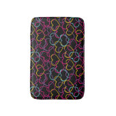 Valentinsgruß-Muster mit Farbherzen Badematte (Vorderseite Vertikal)