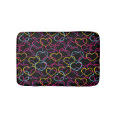 Valentinsgruß-Muster mit Farbherzen Badematte (Vorderseite)