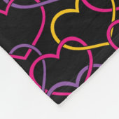 Valentinsgruß-Muster mit Farbherzen Fleecedecke (Ecke)