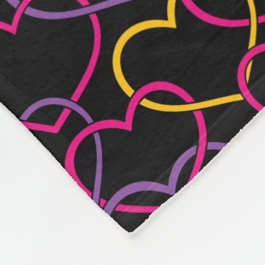 Valentinsgruß-Muster mit Farbherzen Fleecedecke (Ecke)