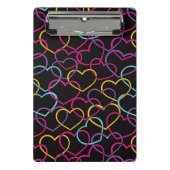 Valentinsgruß-Muster mit Farbherzen Mini Klemmbrett (Vorderseite)