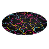 Valentinsgruß-Muster mit Farbherzen Schneidebrett (Ecke)