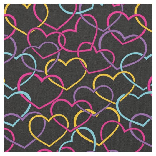Valentinsgruß-Muster mit Farbherzen Stoff (Nahaufnahme)