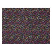 Valentinsgruß-Muster mit Farbherzen Tischdecke (Vorderseite (Horizontal))