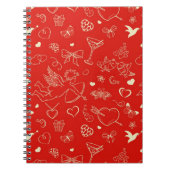 Valentinsgruß-Muster Notizblock (Vorderseite)