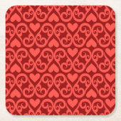 Valentinsgruß-Muster Rechteckiger Pappuntersetzer (Vorderseite)