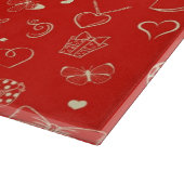 Valentinsgruß-Muster Schneidebrett (Ecke)