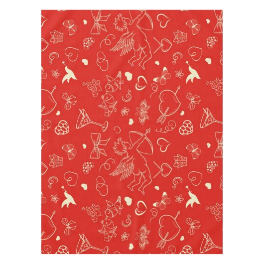 Valentinsgruß-Muster Tischdecke (Vorderseite)