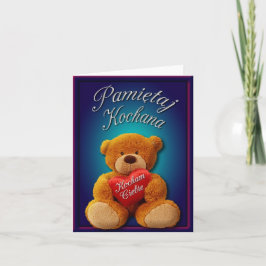 Valentinsgruß Notecard auf Polnisch Feiertagskarte