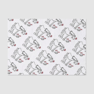 Valentinsgruß-Pferdeseidenpapier Seidenpapier