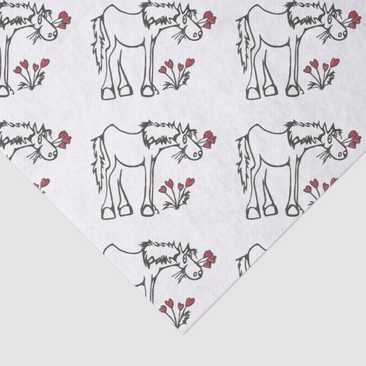 Valentinsgruß-Pferdeseidenpapier Seidenpapier (Ausschnitt)