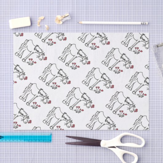 Valentinsgruß-Pferdeseidenpapier Seidenpapier (Handwerk)