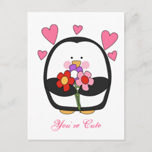 Valentinsgruß-Pinguin Feiertagspostkarte
