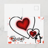 Valentinsgruß Postkarte (Vorne/Hinten)