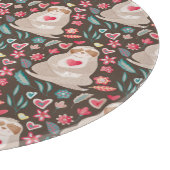 Valentinsgruß-Trägheits-Muster Schneidebrett (Ecke)