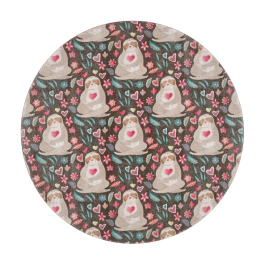 Valentinsgruß-Trägheits-Muster Schneidebrett (Vorderseite)