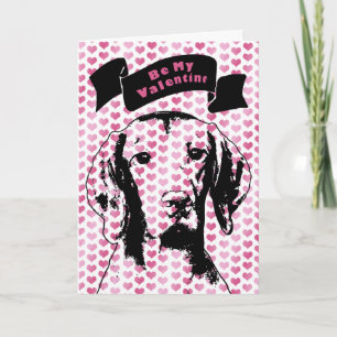 Valentinsgruß - Vizsla Schattenbild Reagan Feiertagskarte